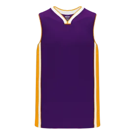 Athletic Knit (AK) B1715A-441 Adult LA Lakers Purple Pro Basketball Jersey