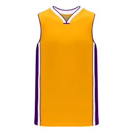 Athletic Knit (AK) B1715Y-435 Youth LA Lakers Gold Pro Basketball Jersey