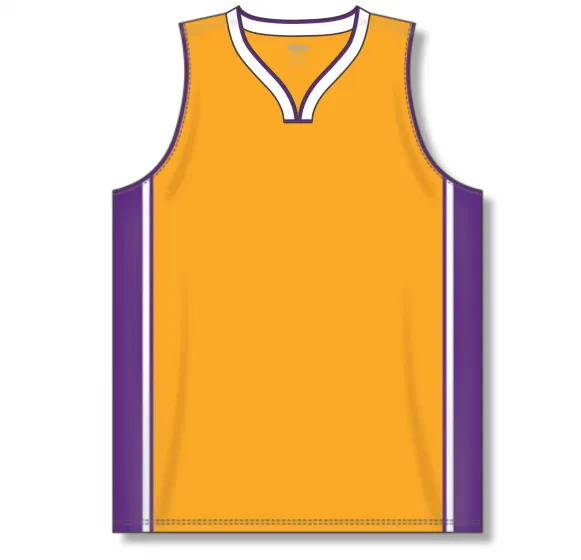 Athletic Knit (AK) B1715Y-435 Youth LA Lakers Gold Pro Basketball Jersey