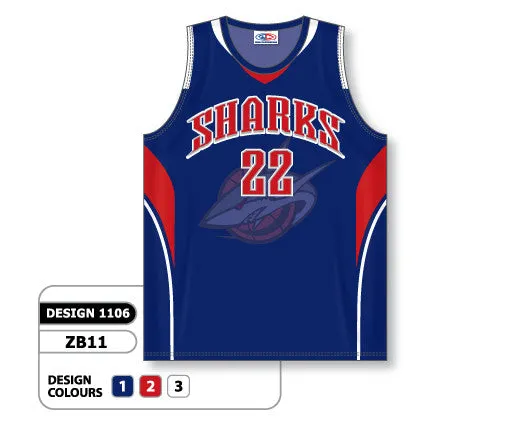 Athletic Knit Custom Sublimated Basketball Jersey Design 1106