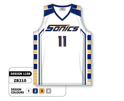 Athletic Knit Custom Sublimated Basketball Jersey Design 1158