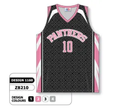 Athletic Knit Custom Sublimated Basketball Jersey Design 1160