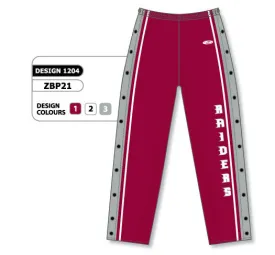 Athletic Knit Custom Sublimated Basketball Warm Up Pant Design 1204