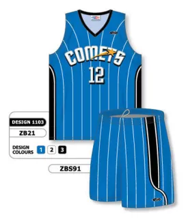 Athletic Knit Custom Sublimated Matching Basketball Uniform Set Design 1103