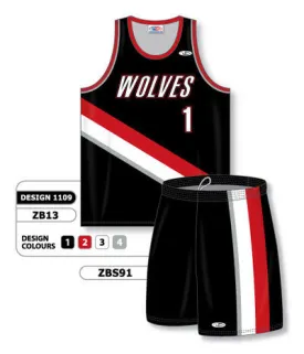 Athletic Knit Custom Sublimated Matching Basketball Uniform Set Design 1109