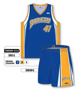 Athletic Knit Custom Sublimated Matching Basketball Uniform Set Design 1112