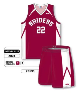 Athletic Knit Custom Sublimated Matching Basketball Uniform Set Design 1122