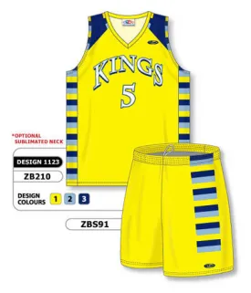 Custom Sublimated Athletic Knit Basketball Uniform Set - Design 1123 for a Stylish Team Look