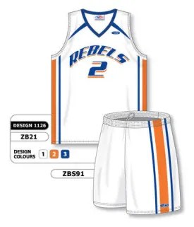 Athletic Knit Custom Sublimated Matching Basketball Uniform Set Design 1126