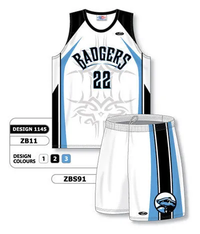 Custom, Sublimated Matching Basketball Uniform Set Design with Athletic Knit - Optimal Title 1145