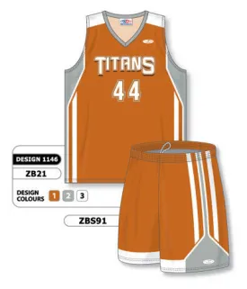 Custom Sublimated Basketball Uniform Set - Athletic Knit Design 1146 for Teams and Leagues