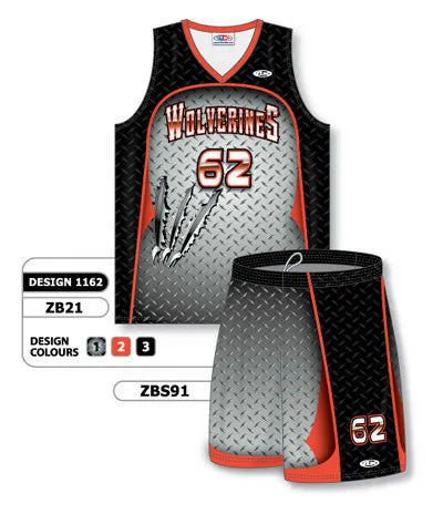 Athletic Knit Custom Sublimated Matching Basketball Uniform Set Design 1162