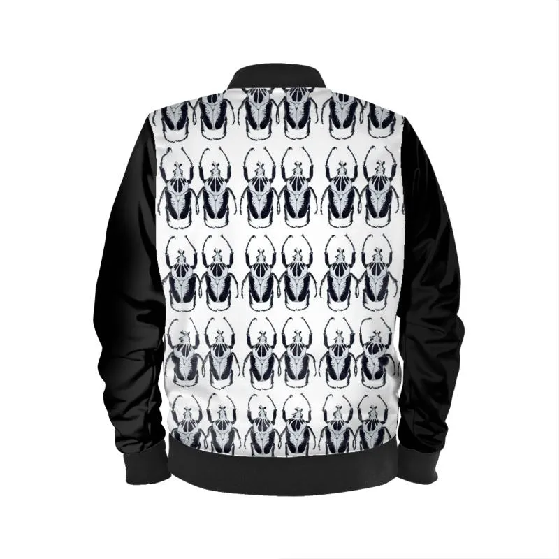 Black & White Beetle by Robert Bowen Classic Fit Bomber Jacket (unisex