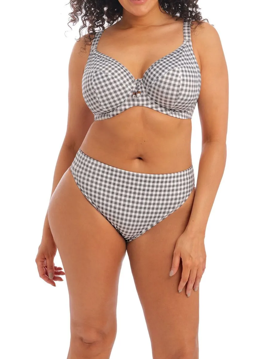 Checkmate Plunge Bikini Top - Grey Marl