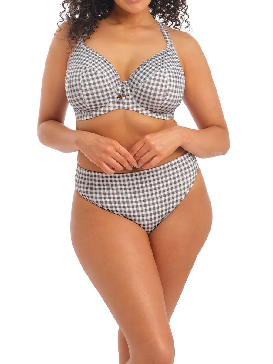 Checkmate Plunge Bikini Top - Grey Marl