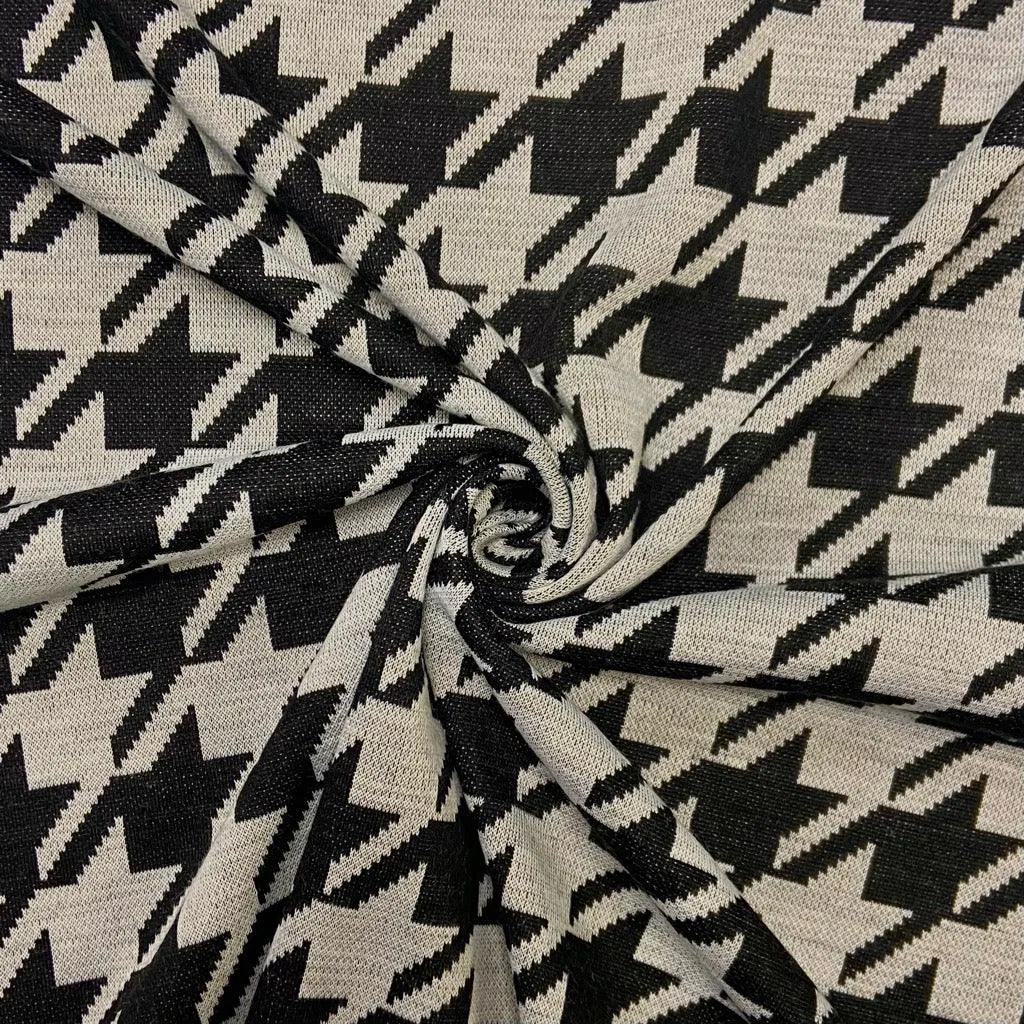 Dogtooth Knit Jersey Fabric