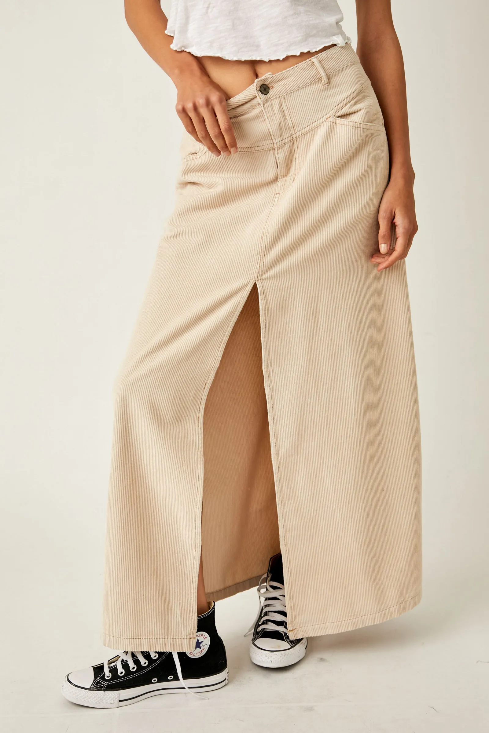 Free People Come As You Are Cord Skirt