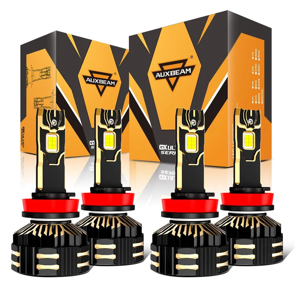 🆕H11 H11 LED Headlight Bulbs 240W 40000LM GX-ULTRA Series 6500K Cool White | 4 Bulbs