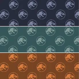 Jurassic World Logo Cotton Poplin Fabric