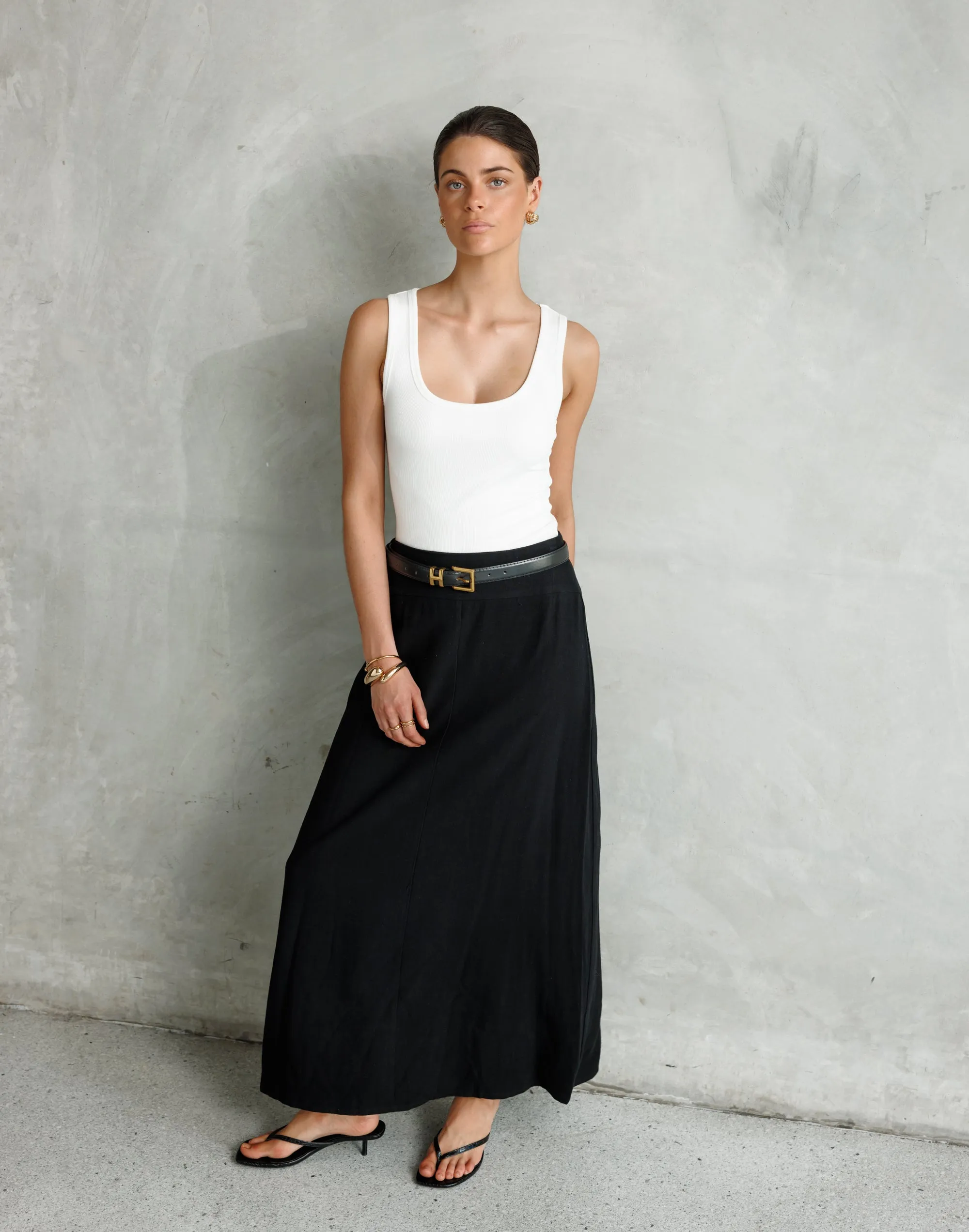 Lillian Maxi Skirt (Black)