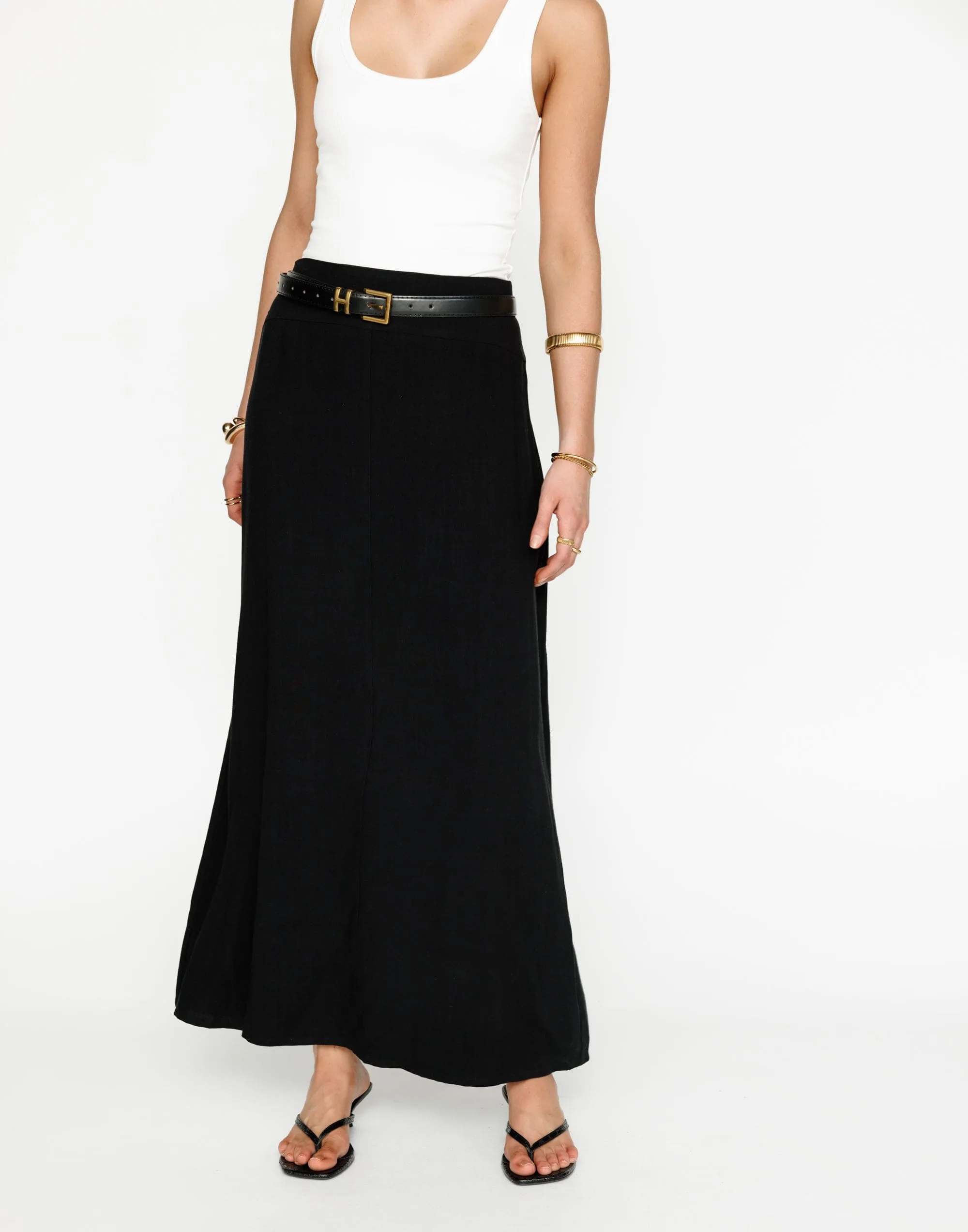 Lillian Maxi Skirt (Black)