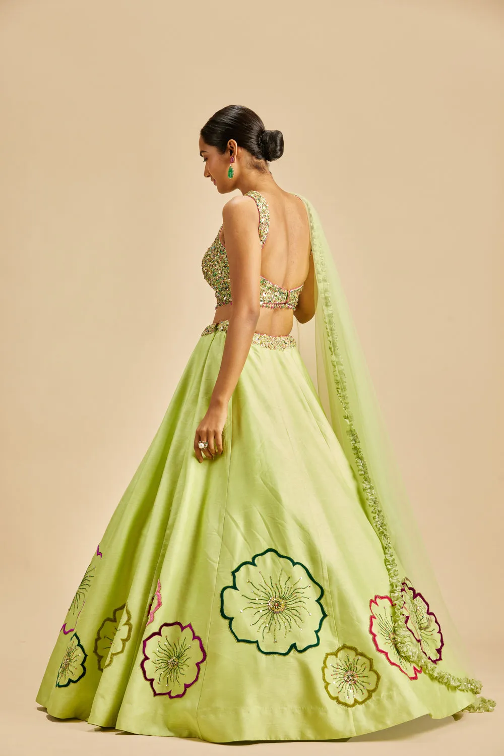 Lime Green Lehenga Set