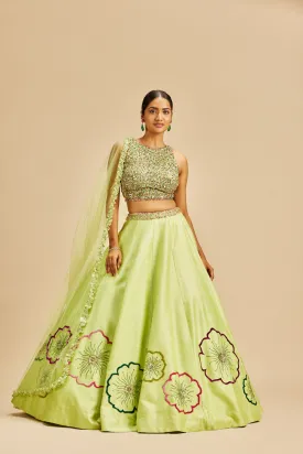 Lime Green Lehenga Set