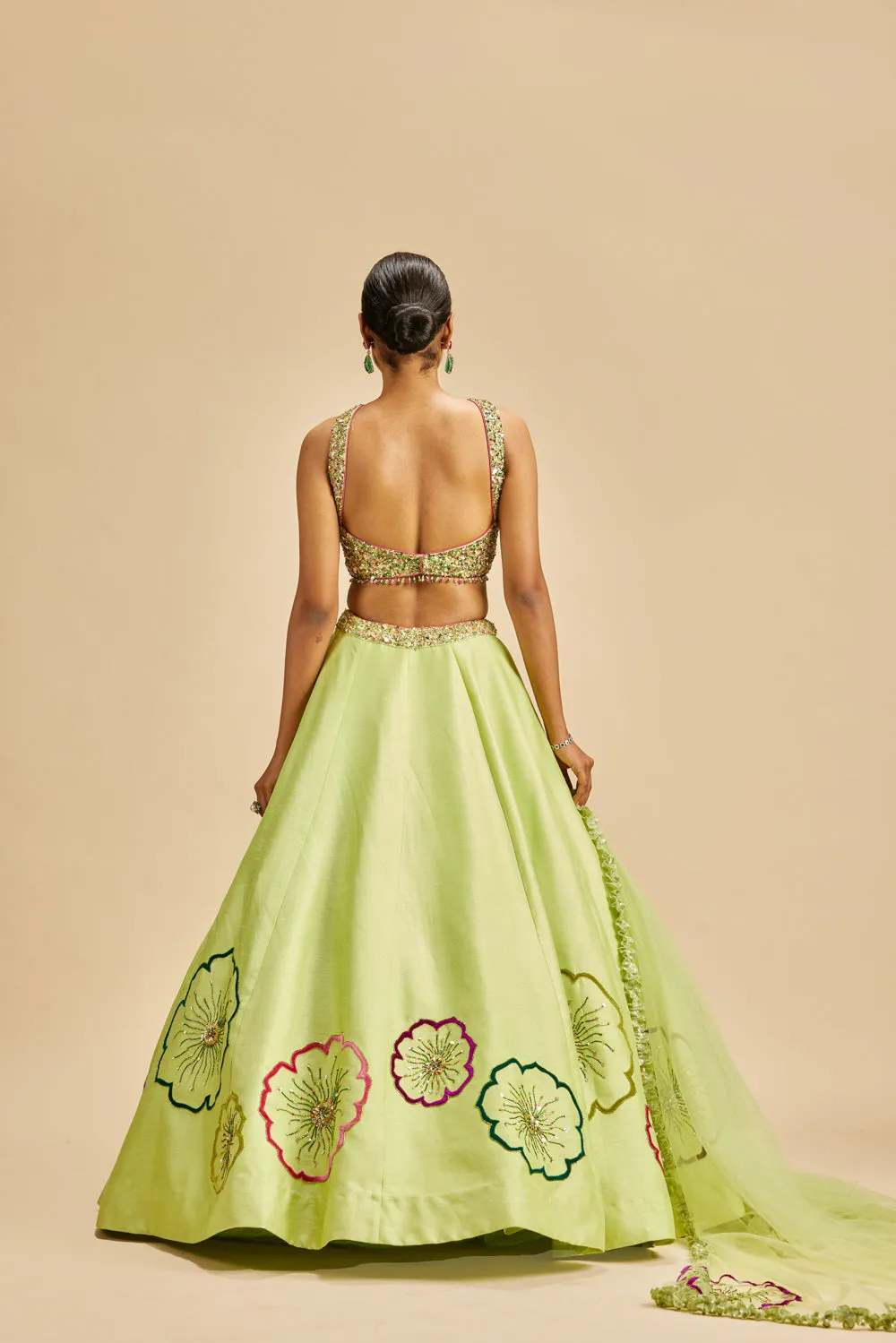 Lime Green Lehenga Set