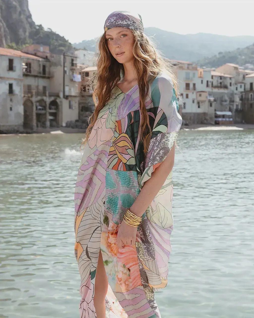 Mes Demoiselles Sonal Multico Kaftan Dress