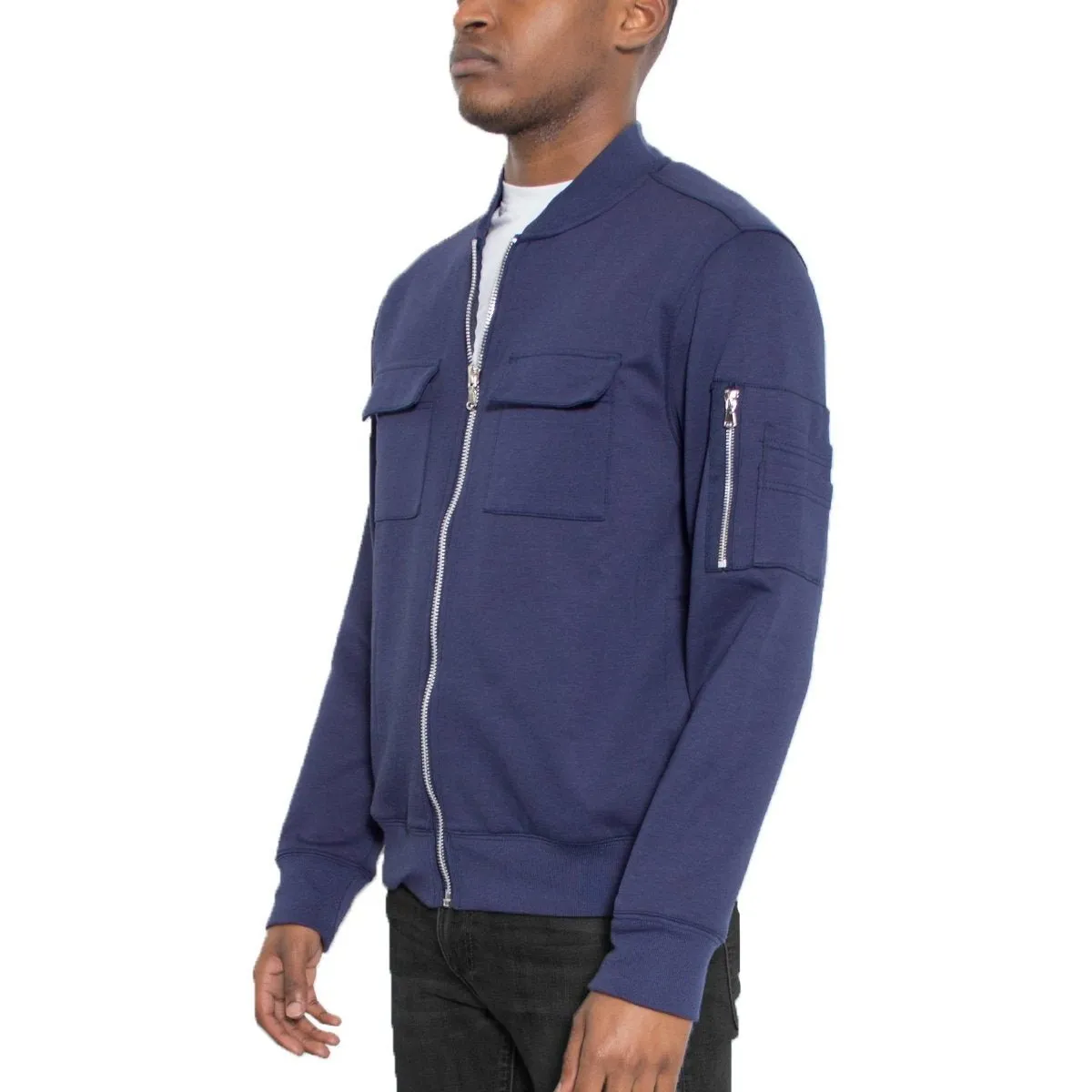 Navy Dual Pocketed Bomber