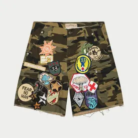 Patchwork Cargo Shorts