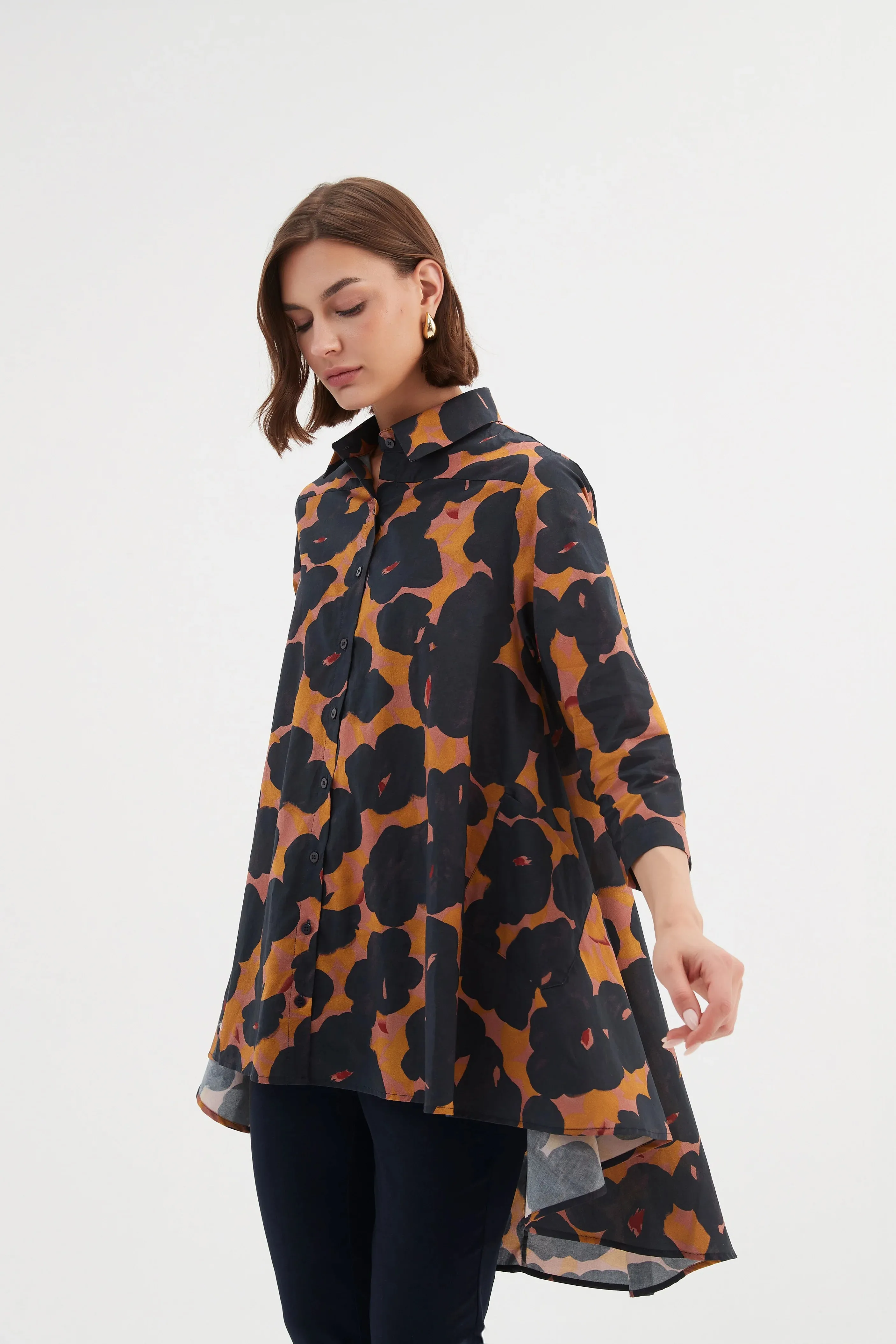 Printed Swing Back Shirt