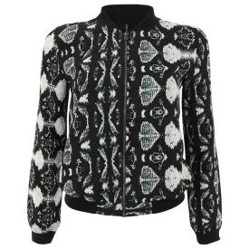 Rachel Reptile Print Bomber Jacket