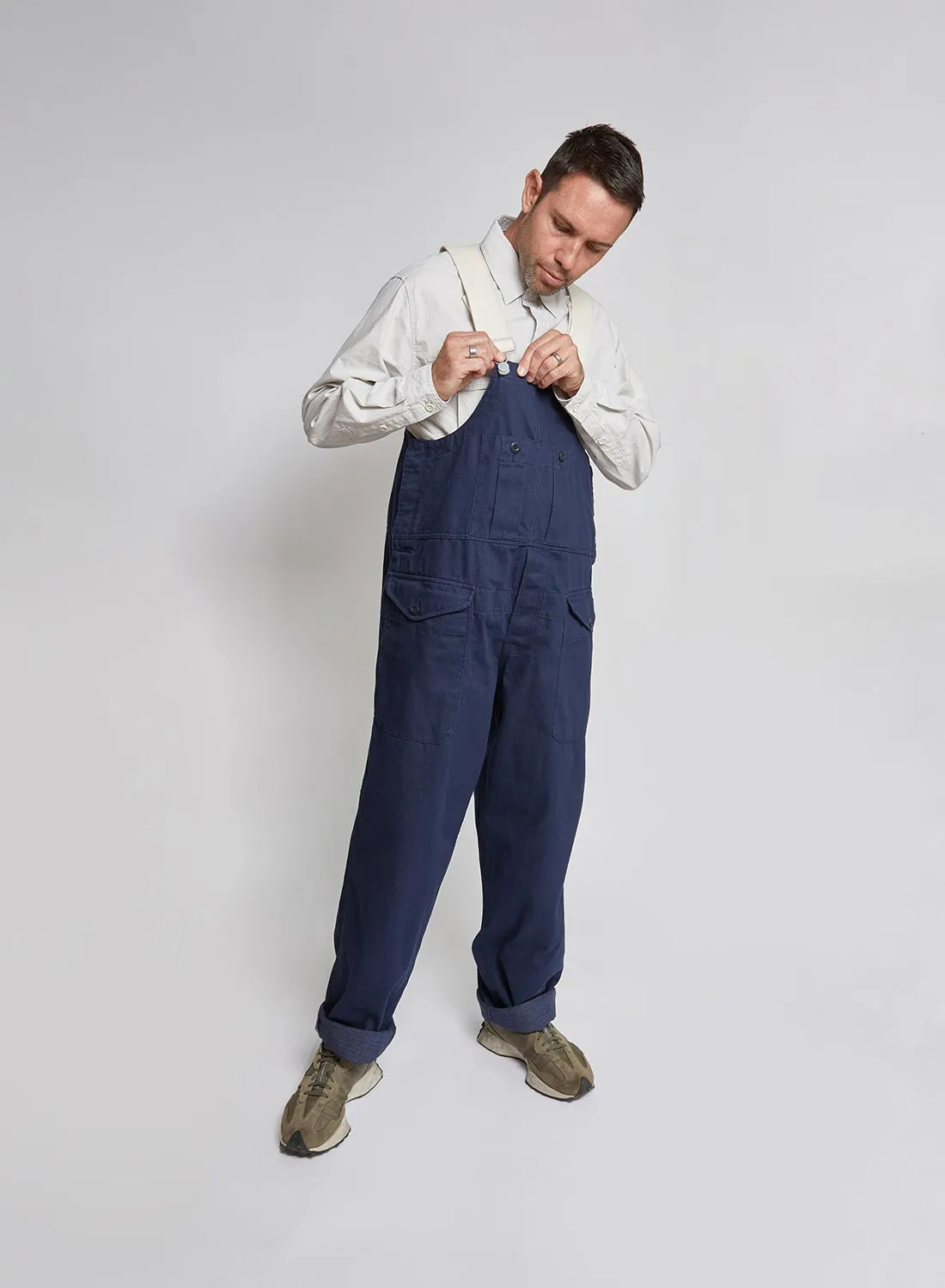 Railway Dungaree Heavy Cotton in Black Navy