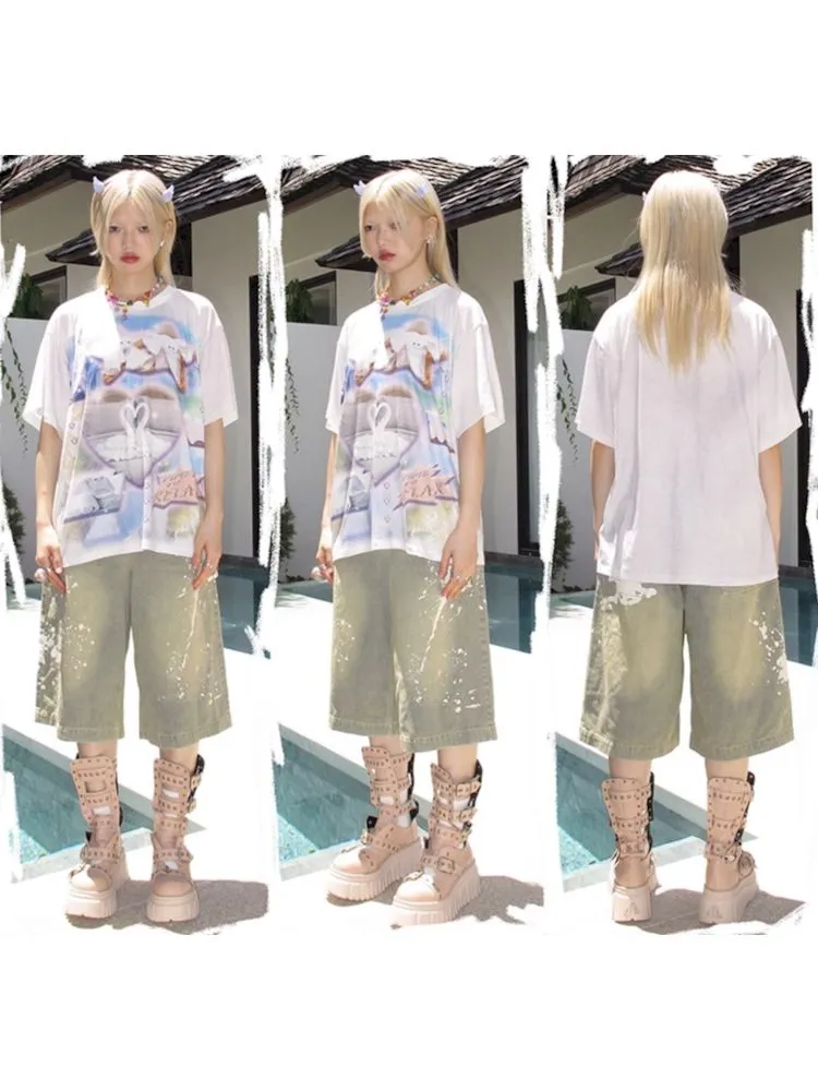 Resort Hotel Printed T-Shirt【s0000009602】