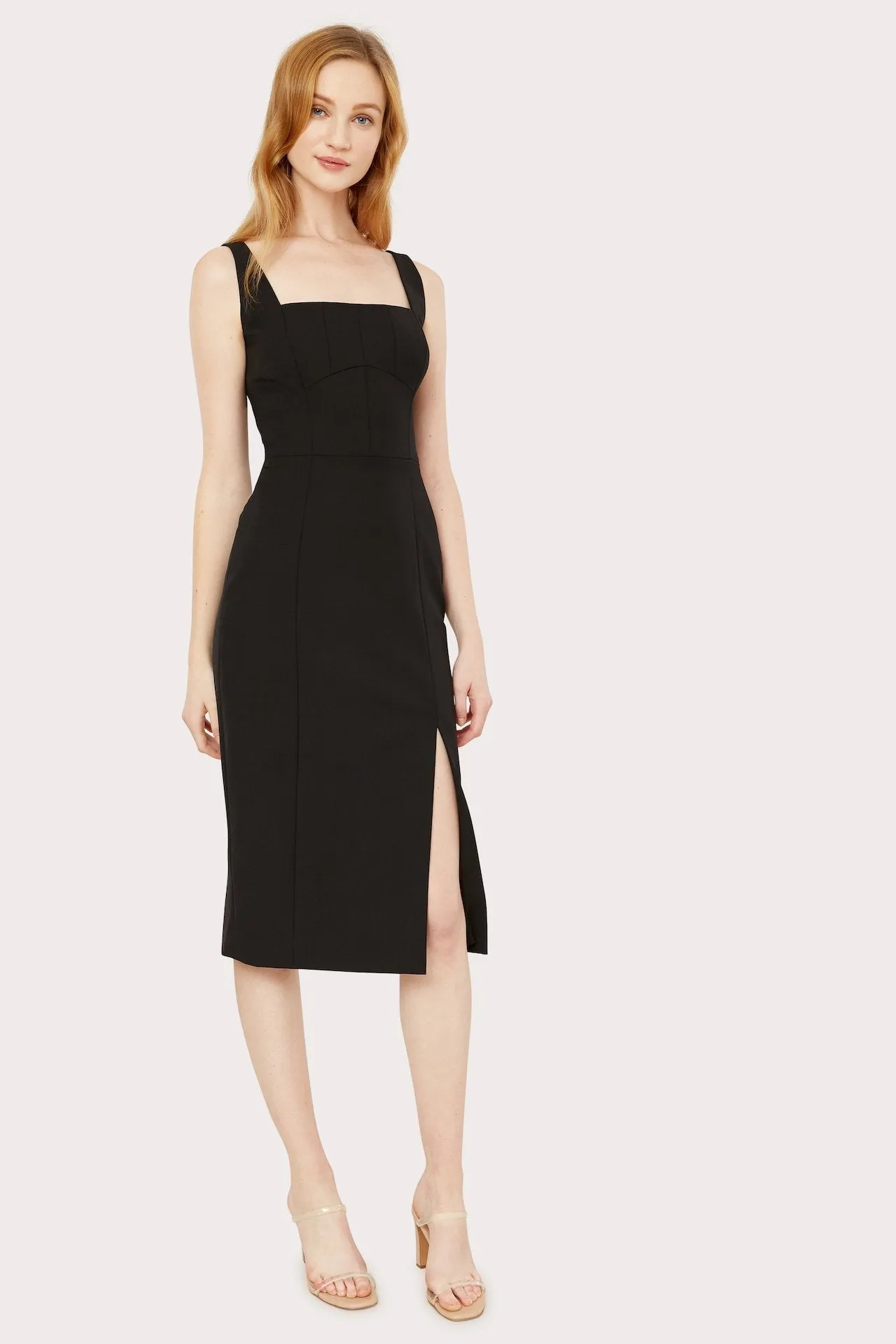 Rita Square Neck Midi Dress