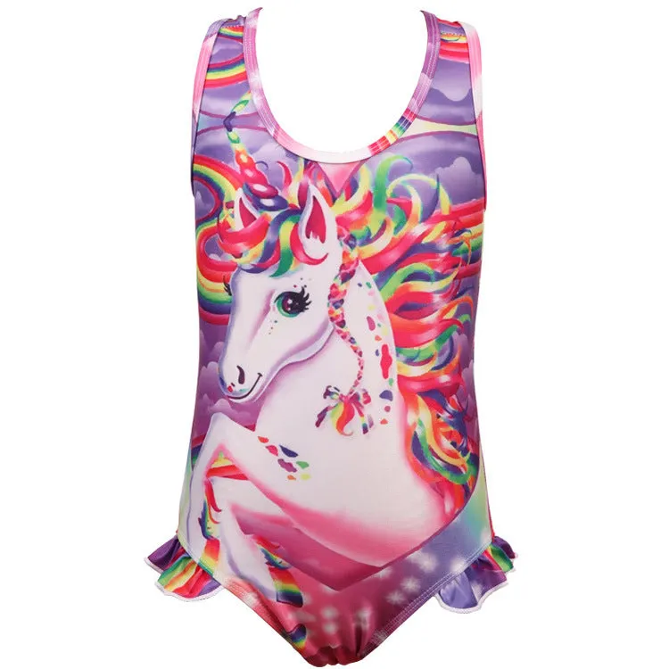 Swimsuit  Blast Children's  Unicorn Girl sling jumpsuit Swimwear