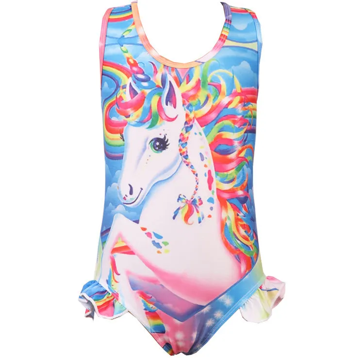 Swimsuit  Blast Children's  Unicorn Girl sling jumpsuit Swimwear