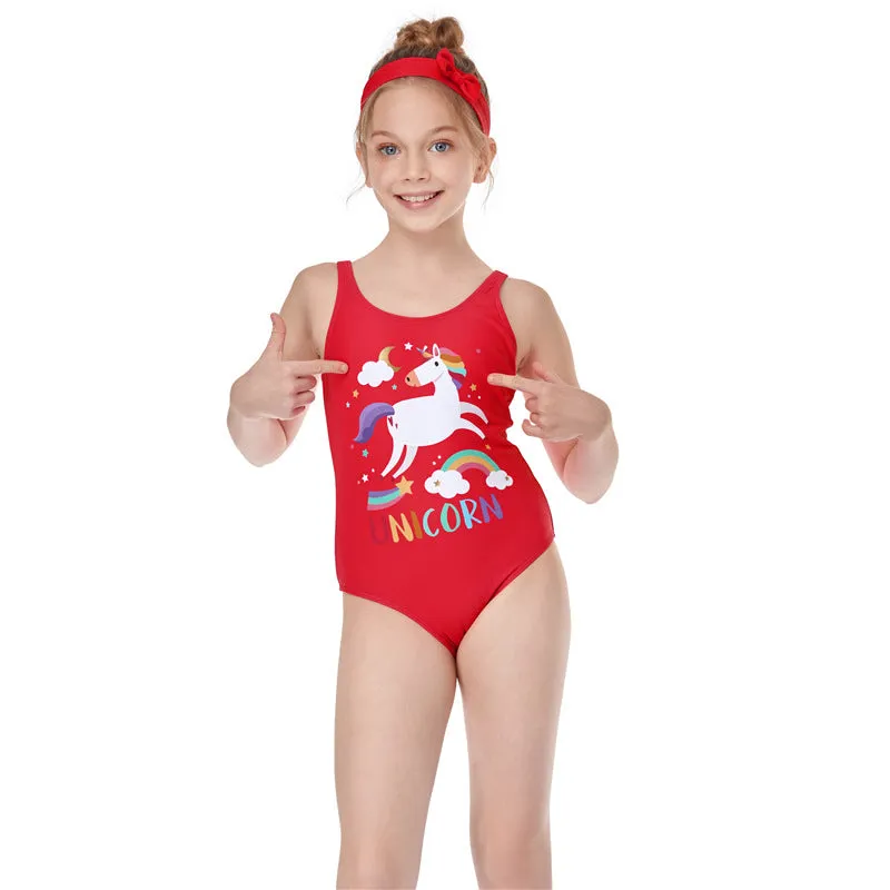 Swimsuit Exclusive for Cross-Border Children's European One-Piece Girl's  Swimwear