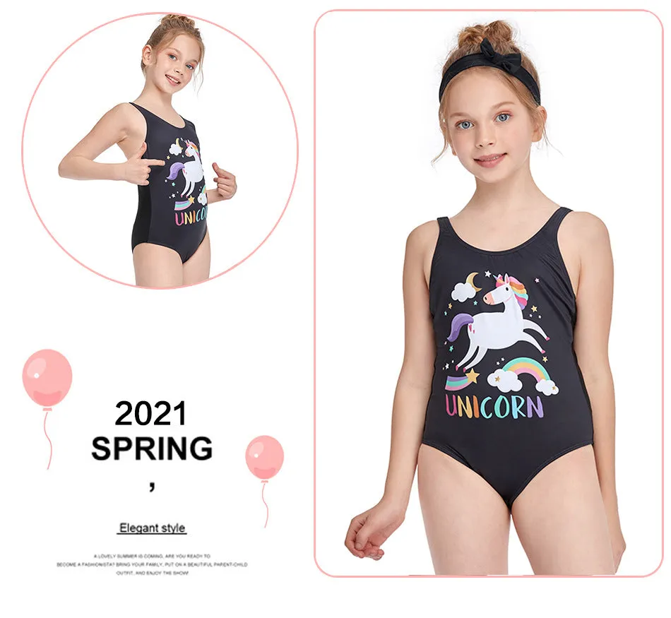 Swimsuit Exclusive for Cross-Border Children's European One-Piece Girl's  Swimwear