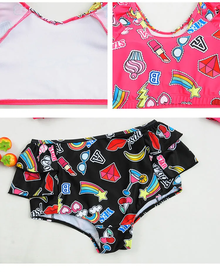 Swimsuit Parent-child split skirt for girls parent-child swimwear