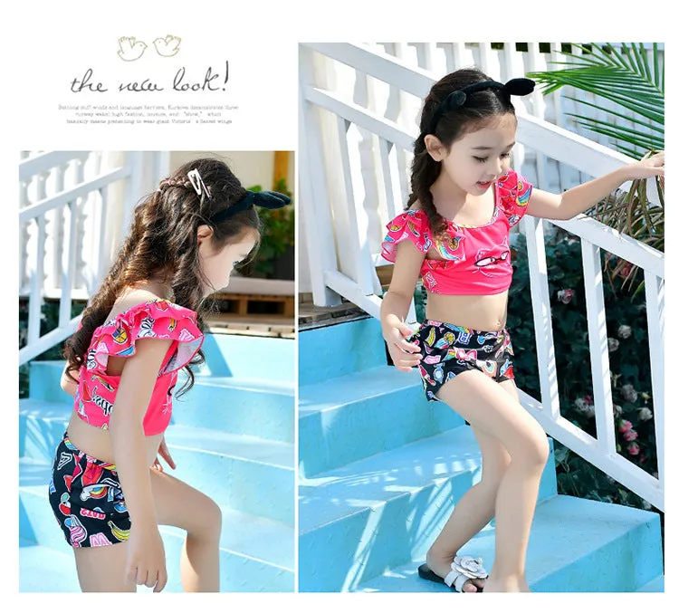 Swimsuit Parent-child split skirt for girls parent-child swimwear