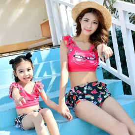 Swimsuit Parent-child split skirt for girls parent-child swimwear