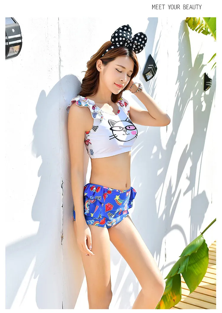 Swimsuit Parent-child split skirt for girls parent-child swimwear