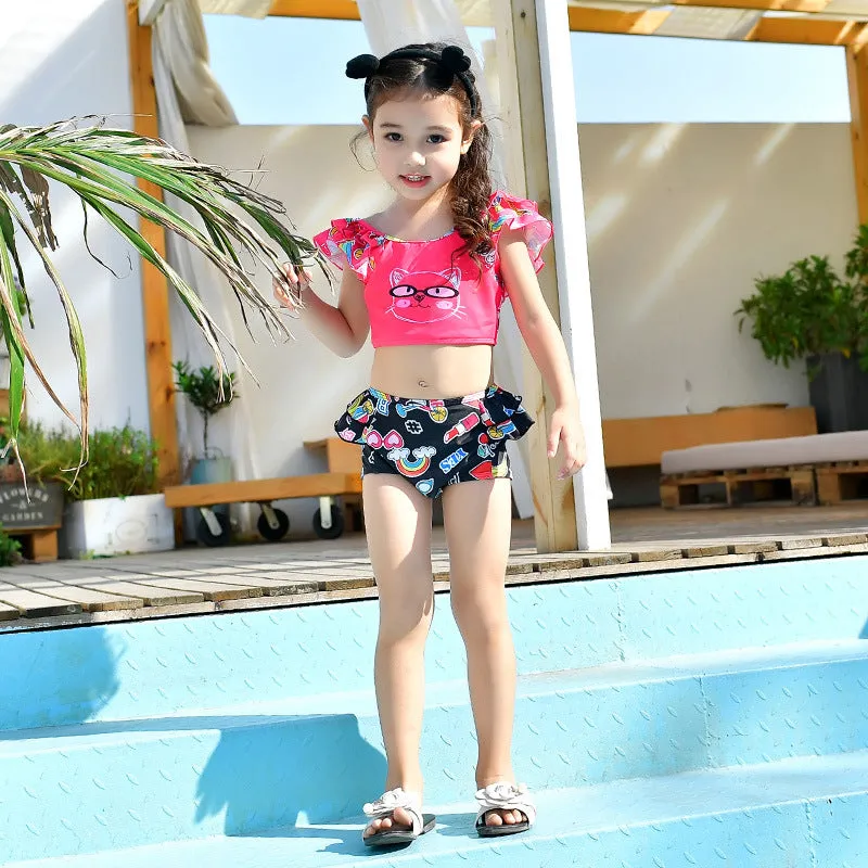 Swimsuit Parent-child split skirt for girls parent-child swimwear