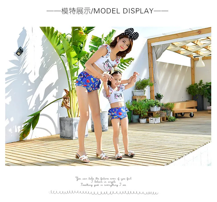 Swimsuit Parent-child split skirt for girls parent-child swimwear