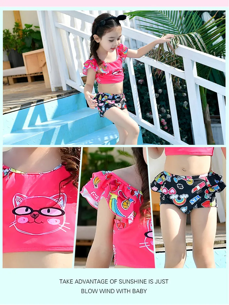 Swimsuit Parent-child split skirt for girls parent-child swimwear