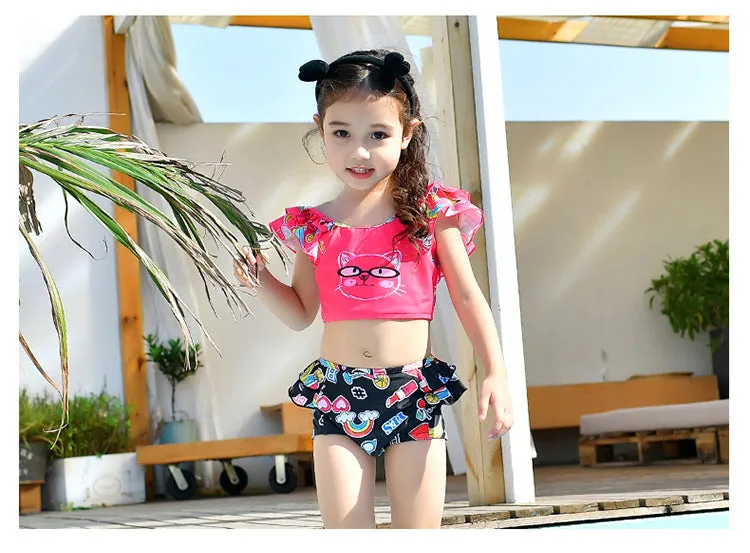 Swimsuit Parent-child split skirt for girls parent-child swimwear