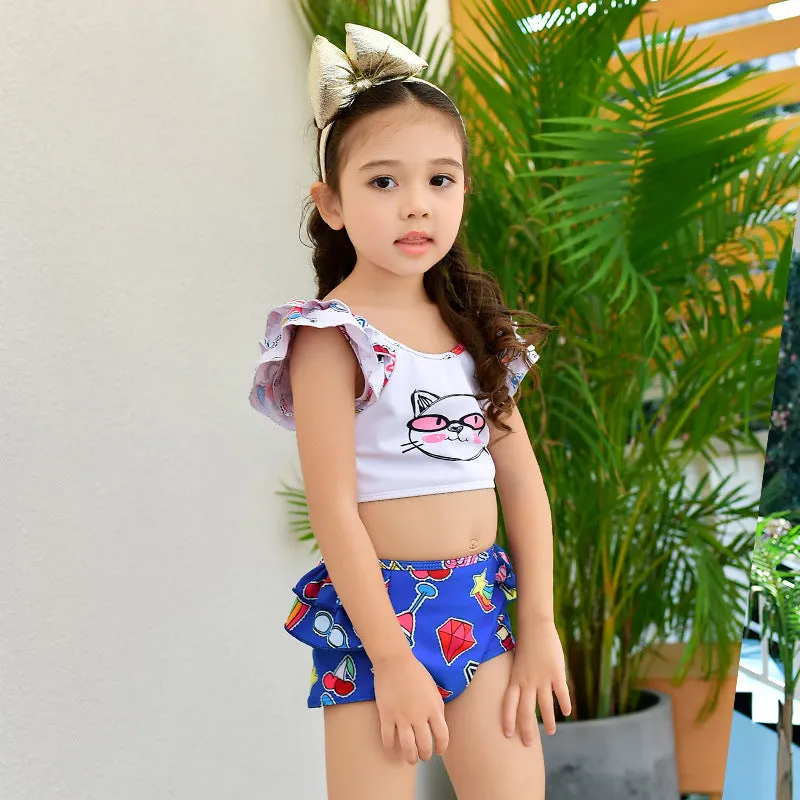 Swimsuit Parent-child split skirt for girls parent-child swimwear