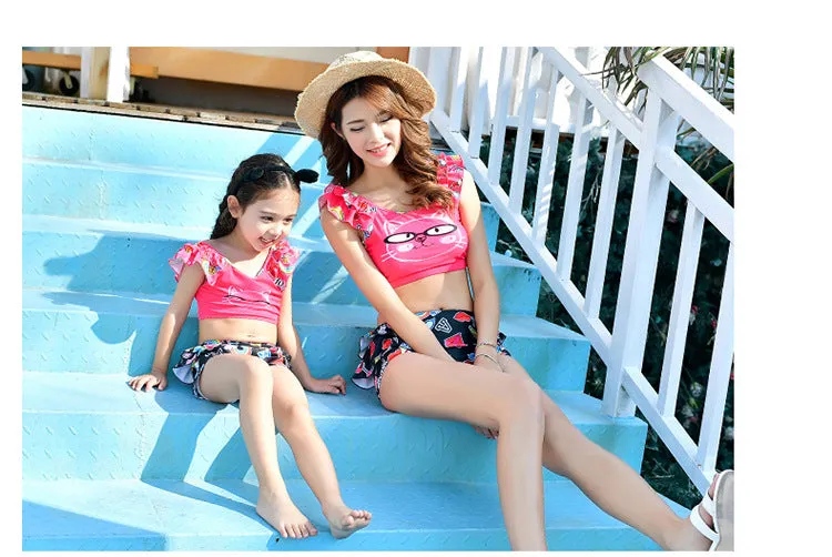 Swimsuit Parent-child split skirt for girls parent-child swimwear